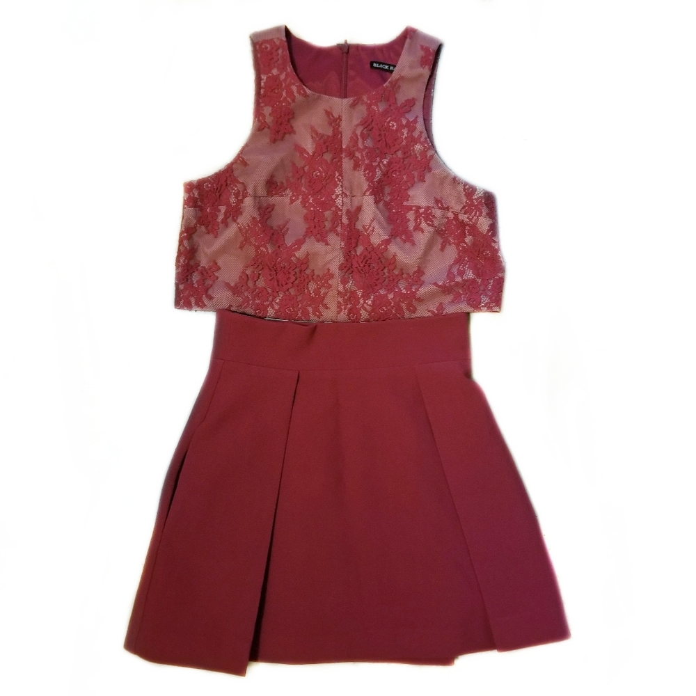 Black Halo Red Sanibel Two Piece Skirt Set